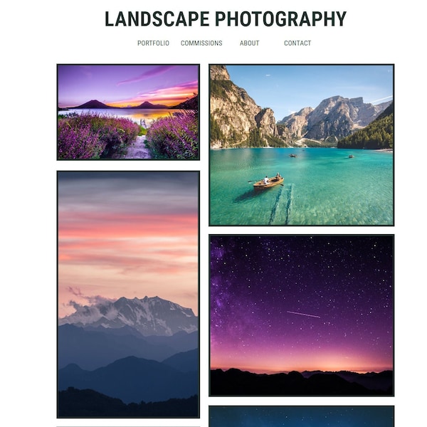 Landscape Photographer Portfolio Website Template