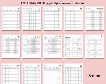 Garden Planner | Garden Journal | PDF | Instant Download | Digital | Organized | Summer Planner | Garden Vision Board | Gardening Planner