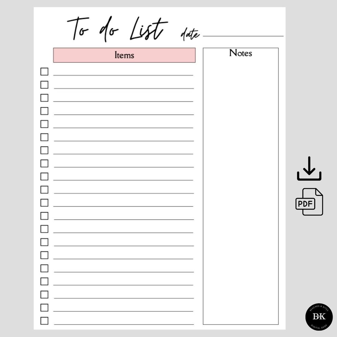 To Do List Printable | Daily Planner | Quarterly | Full Year Monthly ...
