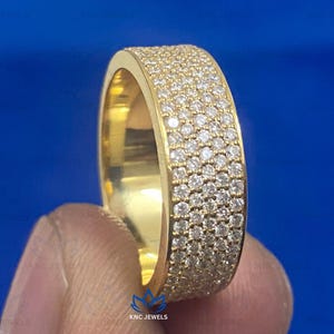 Lab Grown Diamond Full Eternity Band, Round Cut Diamond Mens Wedding Band, Stackable Band for Women, Unisex Ring, Anniversary Gift For Her