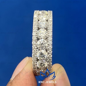 6.28ct Lab Grown Diamond Eternity Band: CVD Diamond Wedding Ring