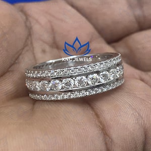 Lab Grown Diamond Eternity Band: Round Cut VVS/VS Wedding Ring