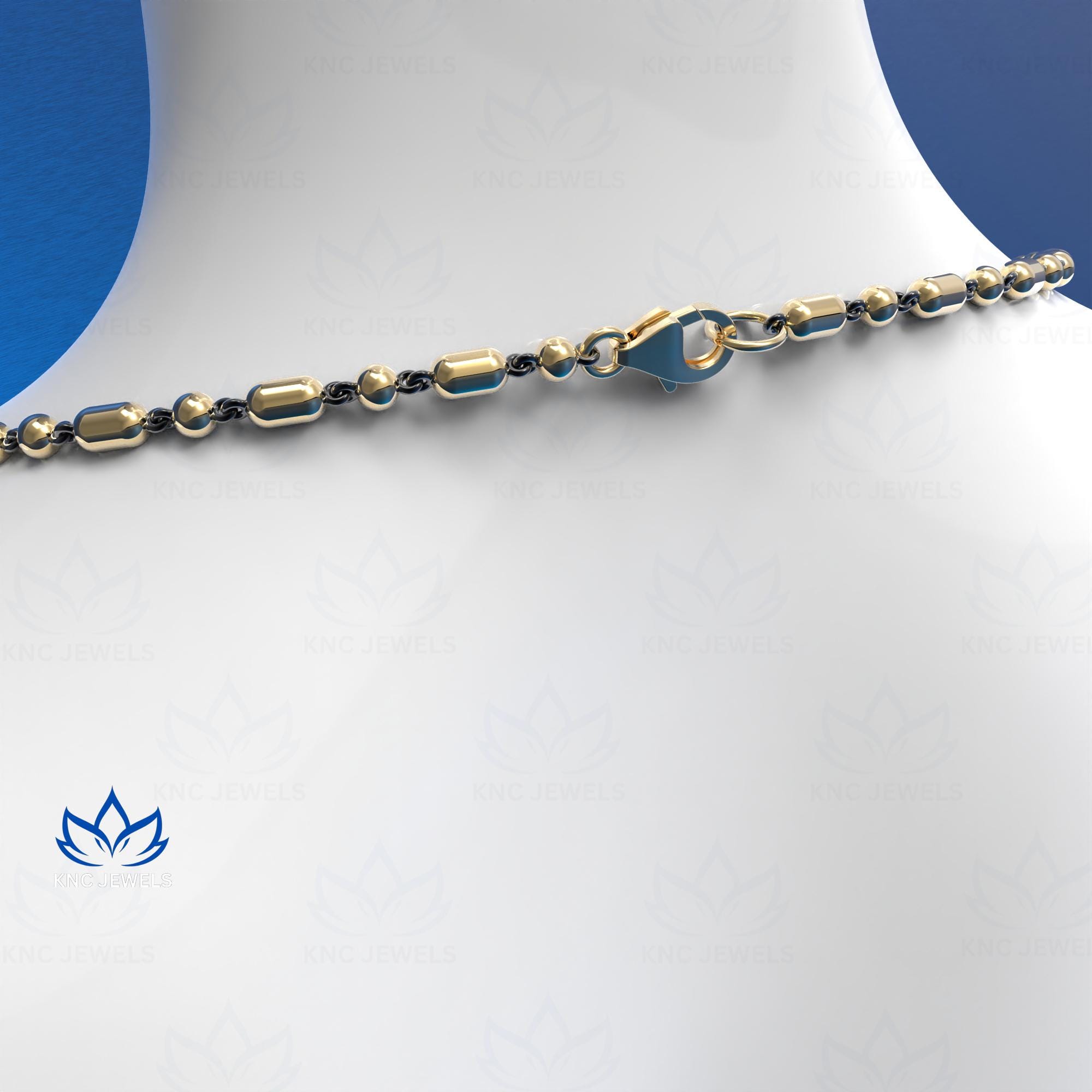 ジョージアンスタイル スターリングシルバー ボールチェーンネックレス