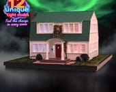 Handmade Elm Street House Diorama: Bluetooth Speaker with Sound-Responsive RGB Lights