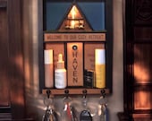 Nordic A-Frame Cabin Key Holder | Handmade Diorama with Sensor Light