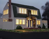 Elm Street Miniature House Replica, Inspired by Nightmare on Elm Street, Handmade Diorama, Limited Edition Art, Horror Collectible Item