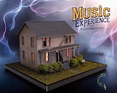 Pre-Order Myers House Diorama with Bluetooth Speaker, Inspired by Halloween, Phone-Stand Movie & Music Experience, Sound-Responsive Lights