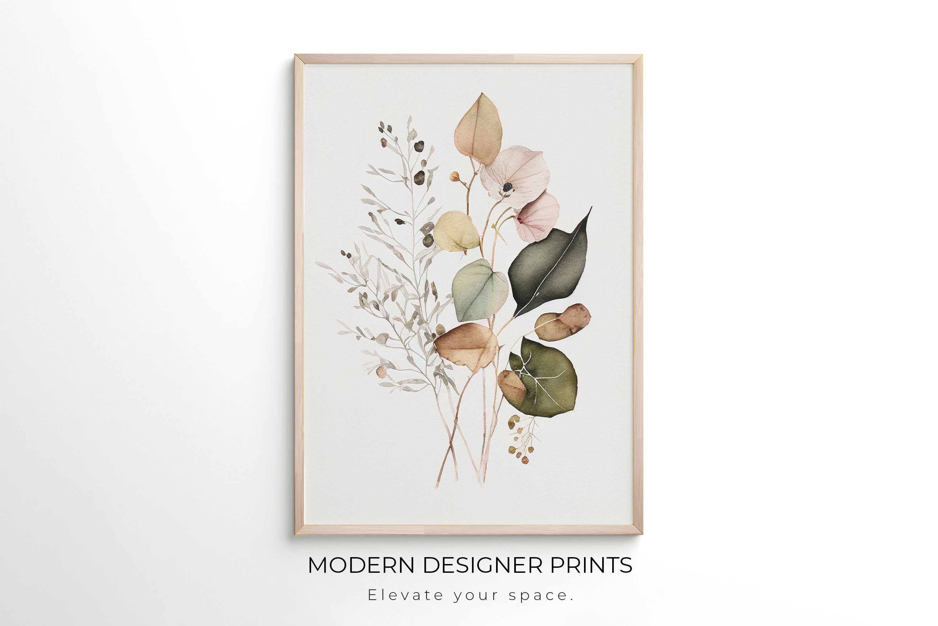Watercolor Botanical Print | Floral Printable Art | Wild Flowers Art | Modern Home Decor Art | Plant Print | Flower Print | Botanical Print