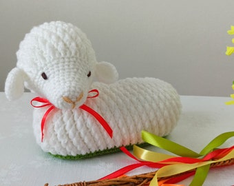 Easter lamb crochet PDF pattern, Lamb of God, Lamb toy [english and slovak version]