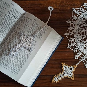 Cross Bookmark PDF Crochet Pattern, Baptism gift, Confirmation gift