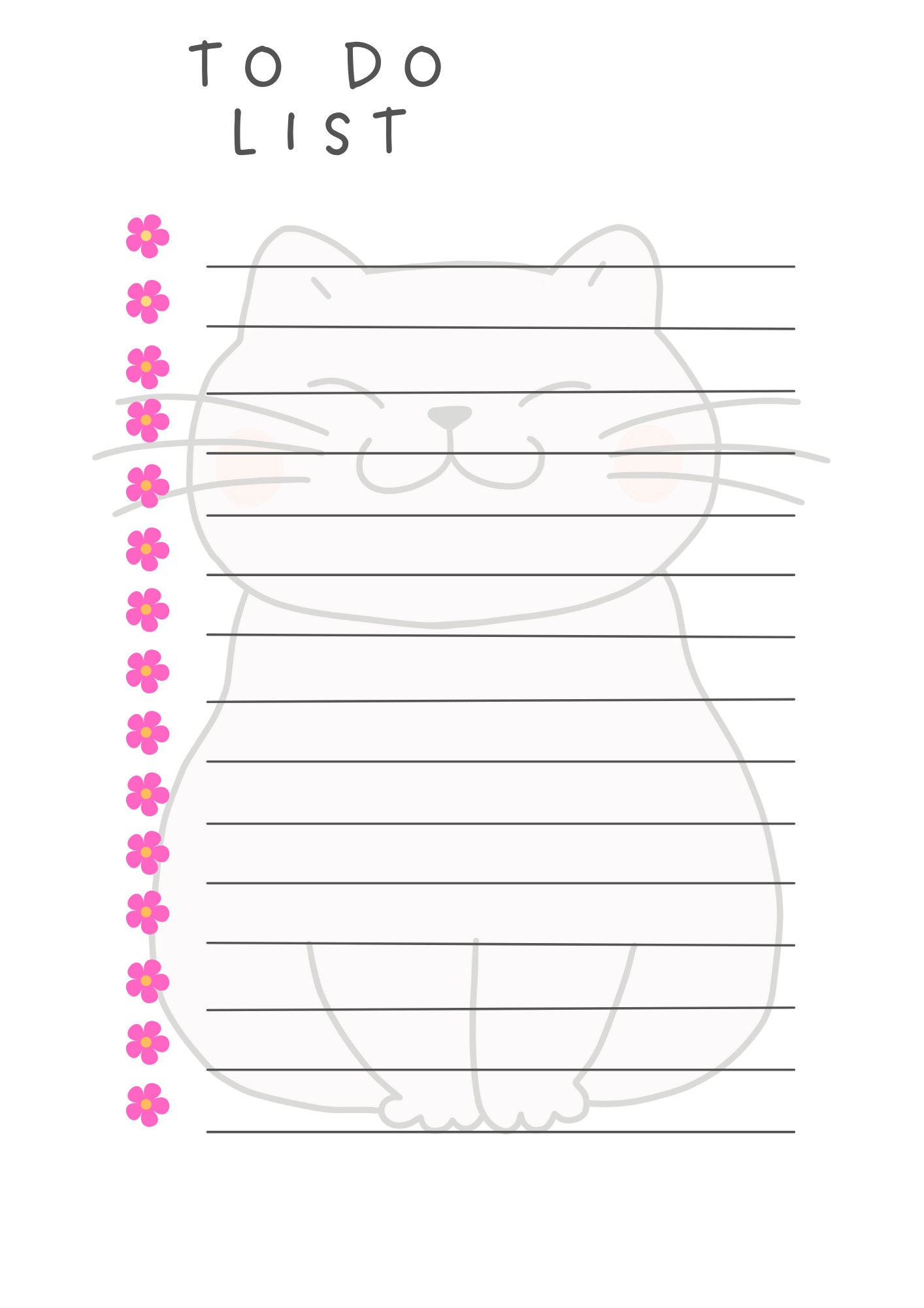 Cute to Do List Printables, Blank to Do List, Printable to Do List ...