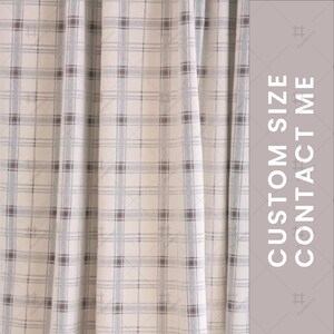Thickened Double-Sided Jacquard Plaid Curtain, Minimalist Japanese Style Drapes, Modern Curtains, Customizable Drapes