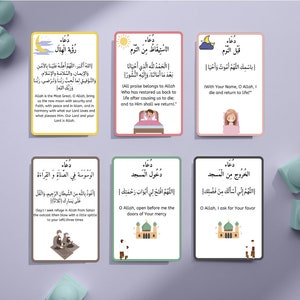 Dagelijkse dua-flashkaarten | Afdrukbaar | 16 Individuele kaarten | Dua-kaarten | Direct downloaden | Afdrukklare PDF