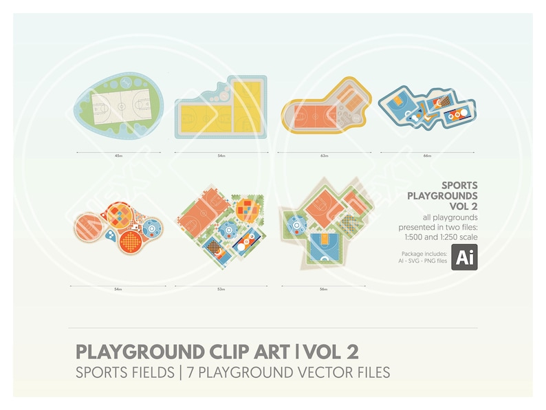 Playground Clipart | VOL 2 Vector Sports Fields | 7 Playground Vector ...