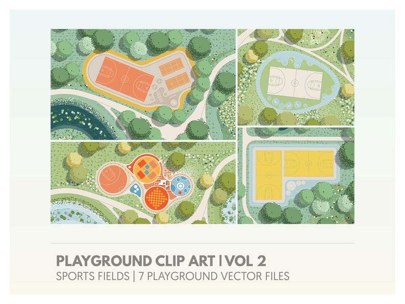 Playground Clipart | VOL 2 Vector Sports Fields | 7 Playground Vector ...