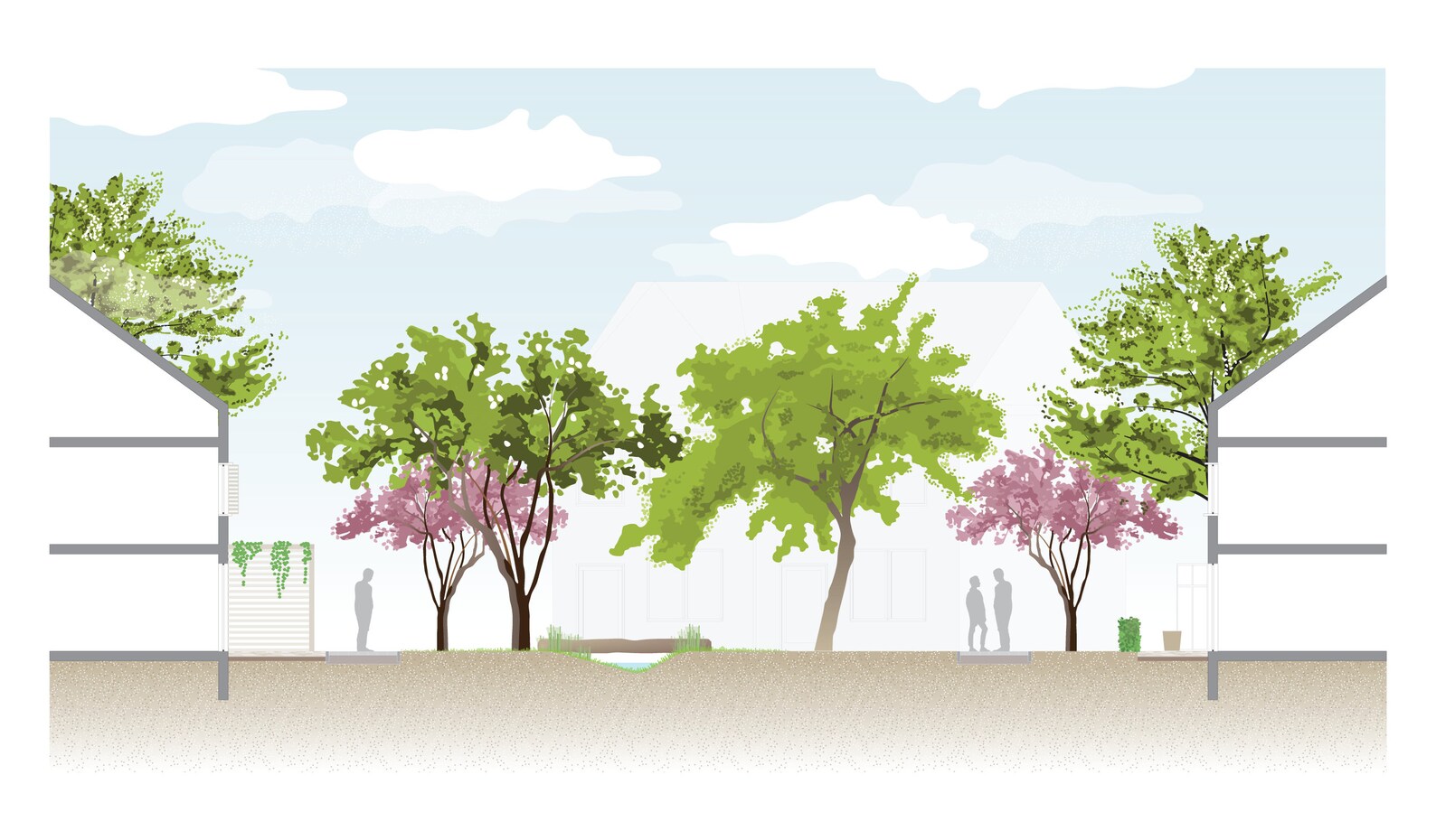 Flowering Tree Clipart Vector Bundle | Vector Cutout Trees PNG, AI, EPS ...