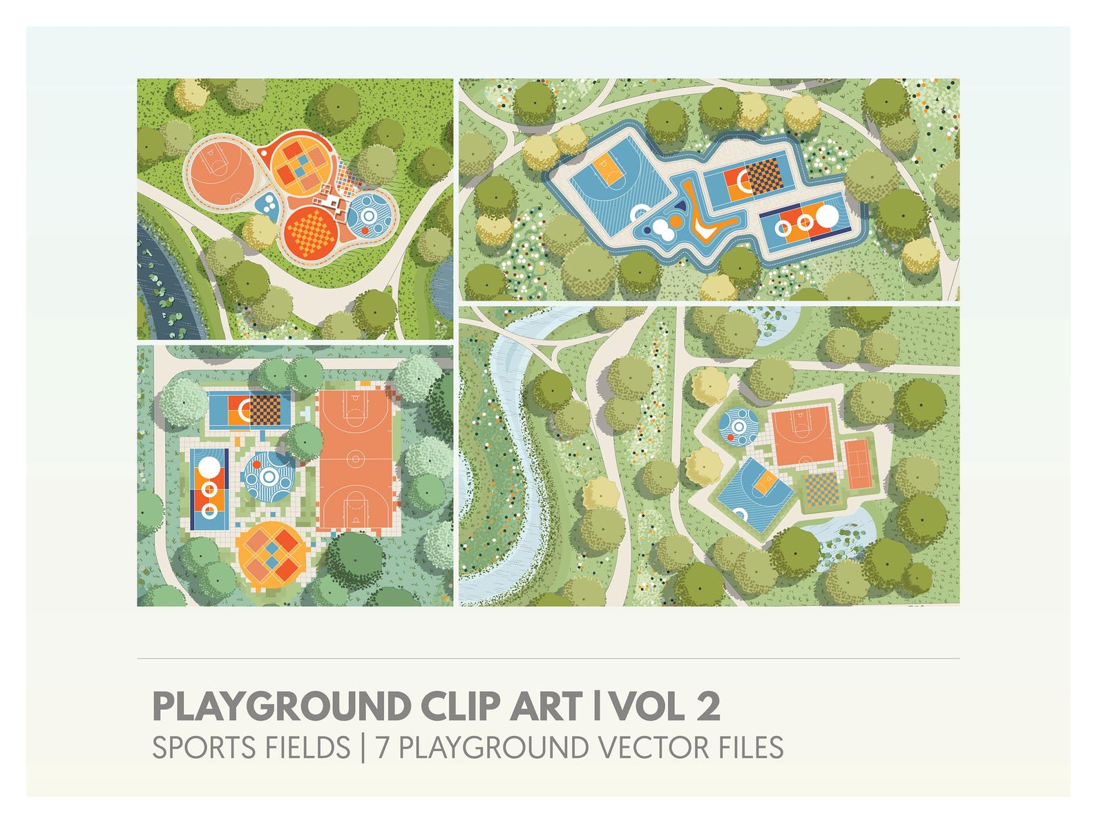 Playground Clipart | VOL 2 Vector Sports Fields | 7 Playground Vector ...
