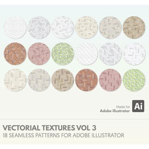 Texturas vectoriales Vol. 3 / 18 Patrones geométricos sin fisuras (Adobe Illustrator)