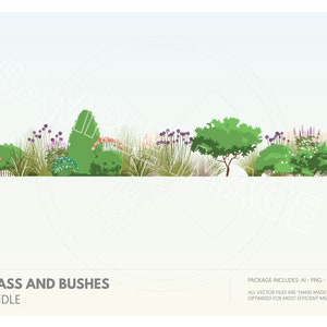 Plant Clipart collection | Grass Vector | Plant Vector | Bush Clipart | PNG, AI, EPS