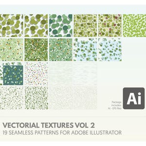 Vectorstructuren | VOL2 | 19 naadloze patronen | Geometrische patronen | Direct downloadbare vectortextuurbestanden voor Adobe Illustrator