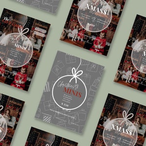 Modello di mini-natale, modello di business fotografico, modello di marketing per mini-sessioni natalizie, modello di mini-natale Canva, 5x7 pollici (13x18 cm)