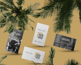 Plantilla de tarjeta de presentación para fotógrafo de bodas, tarjeta de presentación para fotógrafo de DOBLE CARA, plantilla Canva, plantilla de tarjeta de presentación para fotografía