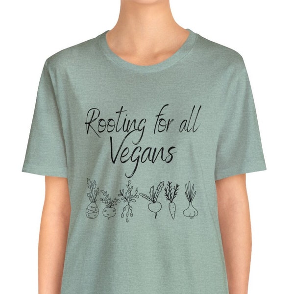 Rooting for all vegans, Plant lovers gift, vegan girlfriend, vegan presents, plant based, gardener, vegetarian tshirt, pun, root veg, chef