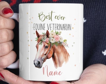 Custom Equine Veterinarian Gift, Horse Vet coffee mug, Graduation vet Gift, Personalised Veterinarian gift, Future vet nurse, horse vet mug