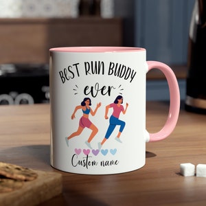 Custom Run Buddy Mug, Gift for Friend, Running Friend Gift, Running Buddy Mug, Gift for Runner, BFF, Best Friends coffee mug