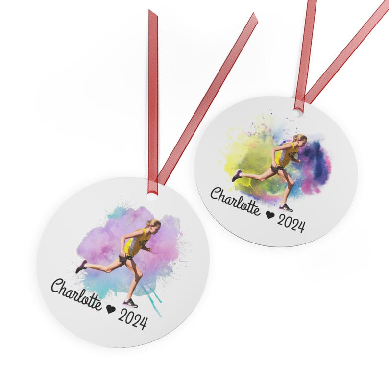 Cross Country Ornament, Tree Decoration, Runner Gift, Personalised