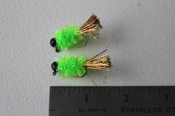 1 1/2 Crappie Tubes With Chartreuses