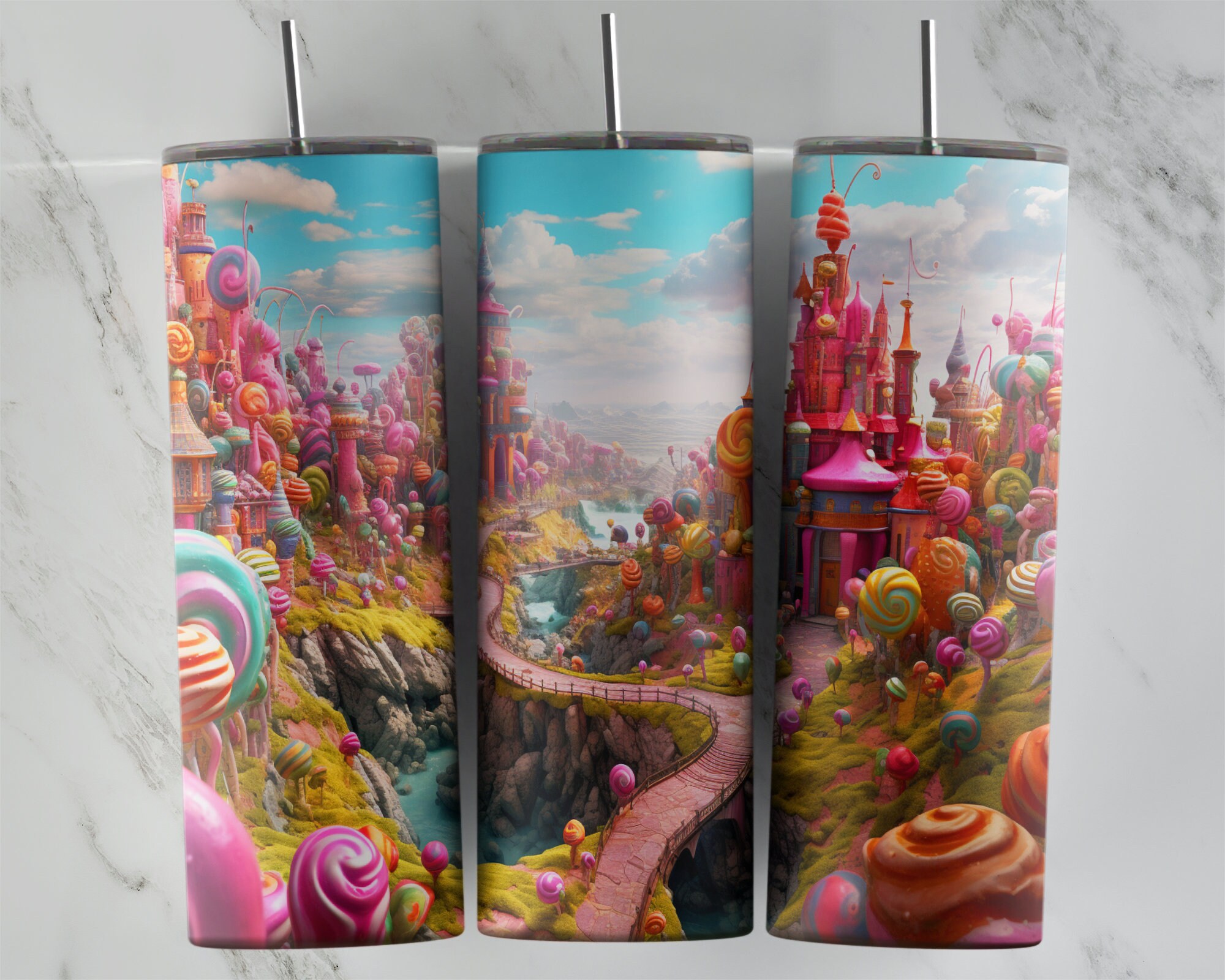 Vast Candyland Png Tumbler Wrap Sublimation Design Skinny Etsy