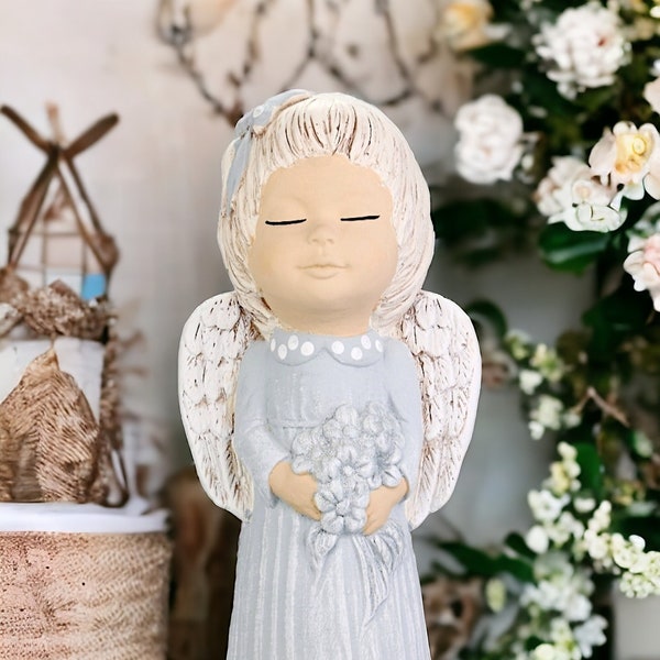 Handmade  figurine Angel , Perfect Gift idea for a little Girl's Birthday, Christening ,Decoration