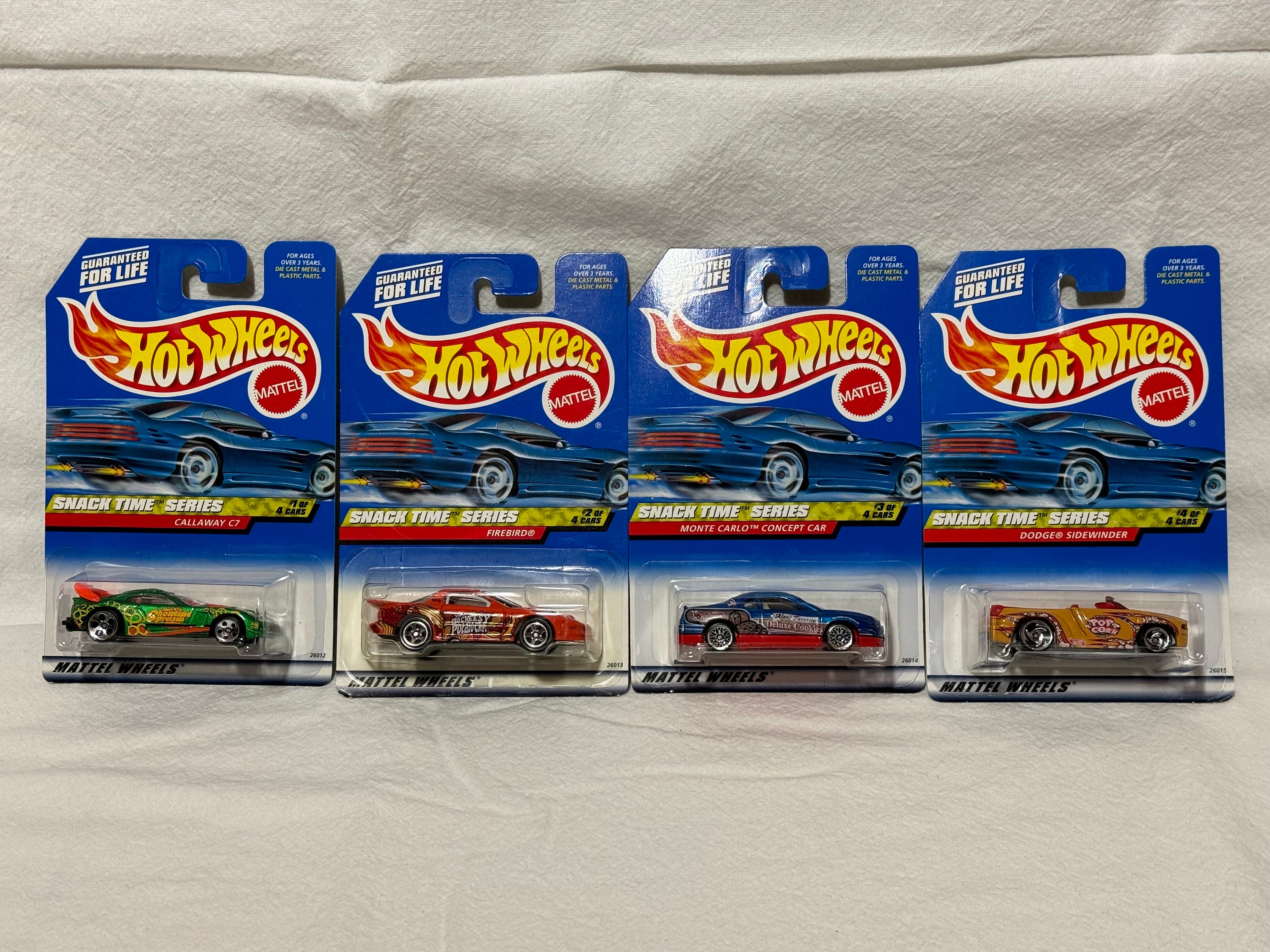 Vintage 1999 Hot Wheels Snack Time Series Complete Set of 4 Cars