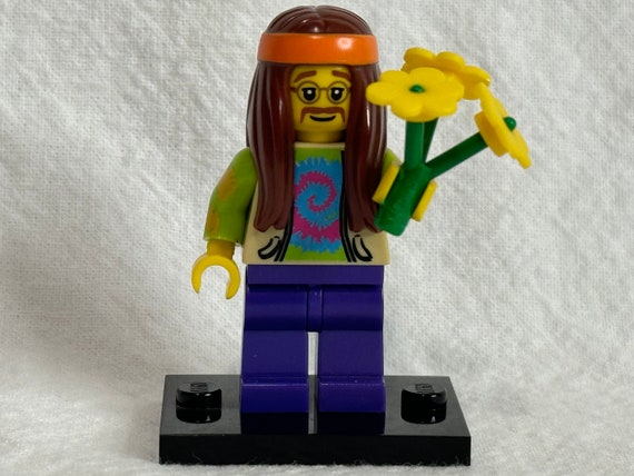 Lego Hippie Minifigure 8831 11 CMF Series 7 Retired Includes Accessories and Stand Mint Condition Fast Shipping Adult Collector Etsy