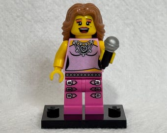 Lego Pop Star Singer Minifigure CMF Series 2, Includes Accessories and Stand, 8684-11, Retired, Mint Condition, Fast Shipping