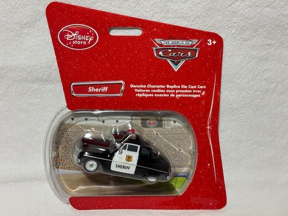Rare Disney Store Pixar Cars Sheriff Police Black Hudson 3.5 Die cast Radiator Springs the World of Cars New in Box NIB Factory Sealed Etsy