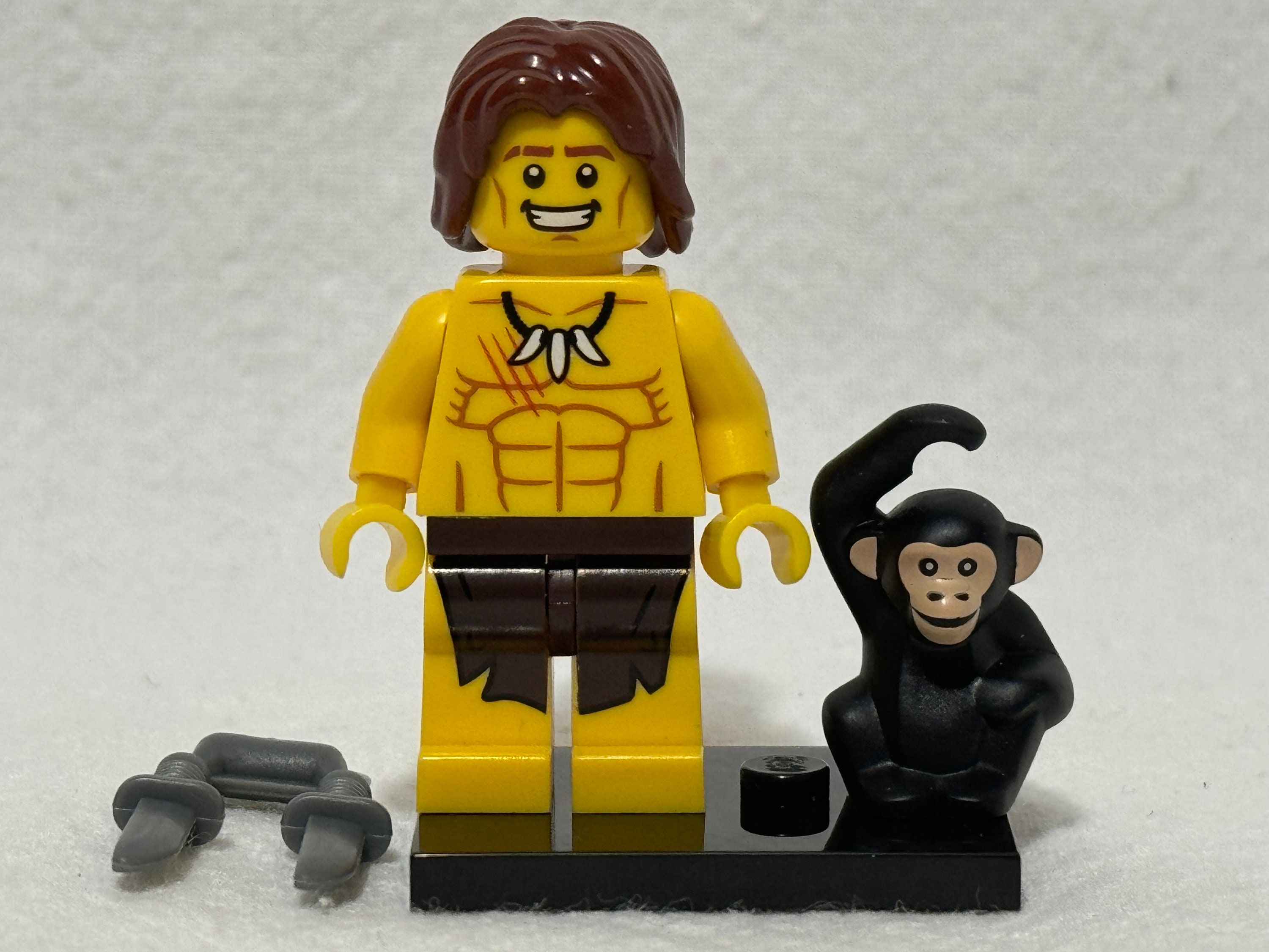 Lego Jungle Boy Minifigure With Monkey 8831 10 CMF Series 7 Retired Includes Accessories and Stand Mint Condition Fast Shipping Adult Etsy