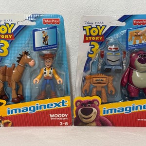 Disney Pixar Toy Story 3 Woody, Bullseye, Lotso, Sparks, Chunk