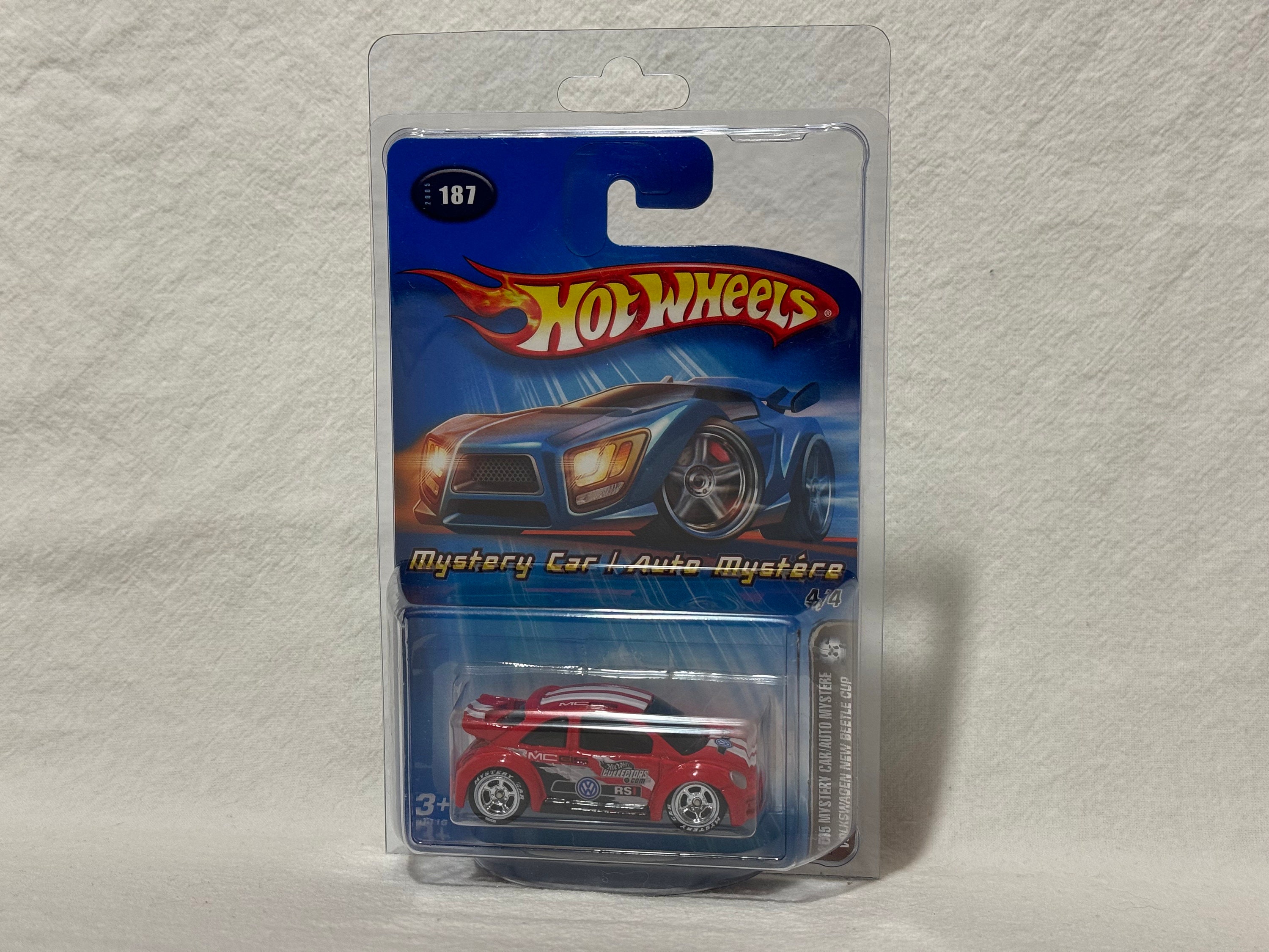 Hot Wheels Red Volkswagen New Beetle Cup #187, Mystery Car 4/4