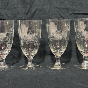 Vintage Floral Wine Glasses - Etsy