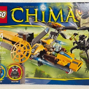 Lego 70129 Chima Lavertus&#39; Twin Blade Outlands, 183 Pieces 2 Minifigures Unique to Set, Retired NIB New in Box Factory Sealed, Fast Shipping
