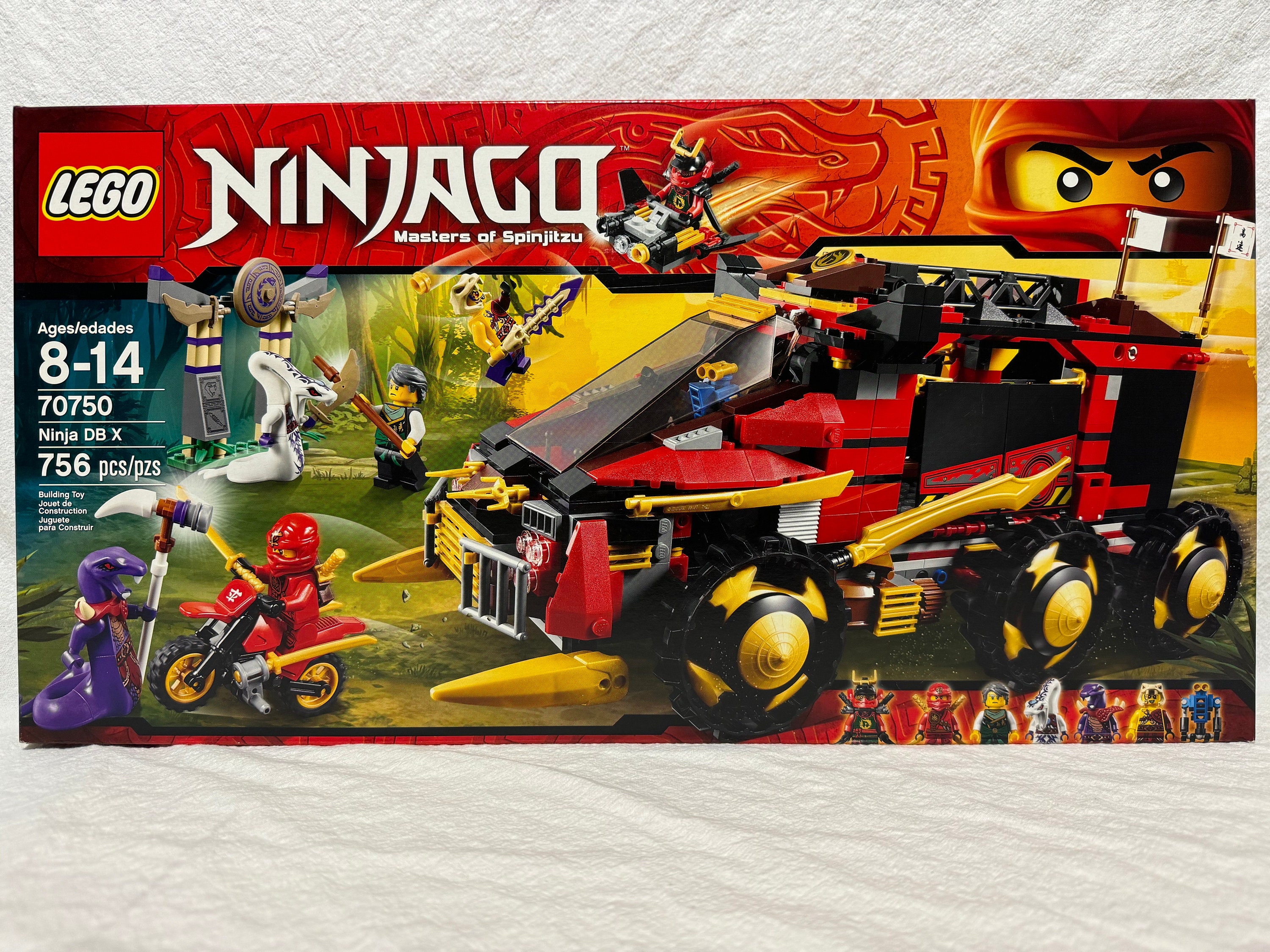 Lego 70750 Ninjago Ninja DB X 756 Pieces 7 Minifigures 3 Unique Tournament of Elements Retired New in Box Factory Sealed Fast Shipping Etsy