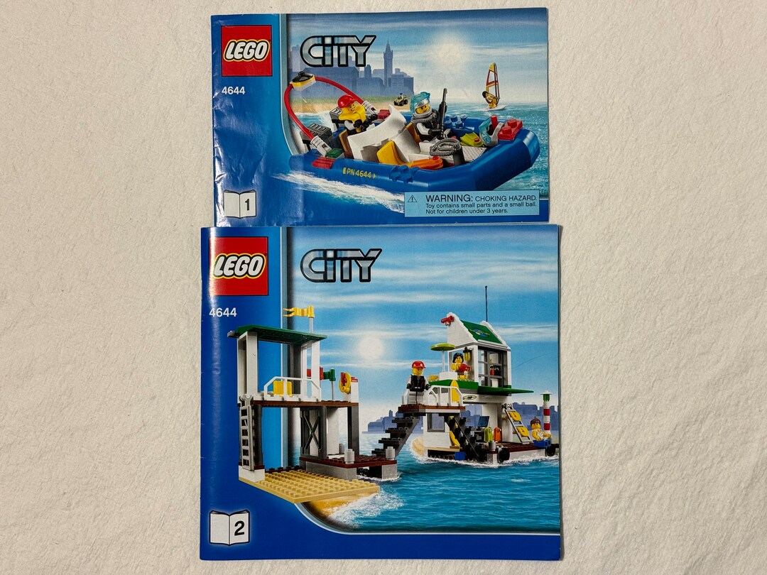 Lego City 4644 Marina Beach Boat Pre owned 100 Complete With Instructions 294 Pieces 5 Unique Minfigures Retired Excellent Condition Etsy