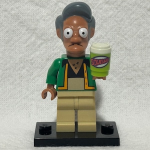 Lego CMF The Simpsons Series 71005-11 Apu Nahasapeemapetilon Minifigure, Retired, Includes Accessories, Stand, Mint Condition, Fast Shipping