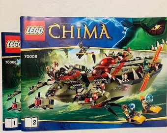 Lego Chima 70006 Cragger's Command Ship, Retired, Pre-Owned Good Condition, Instructions Included, NO Minifigures NO Box, Fast Shipping