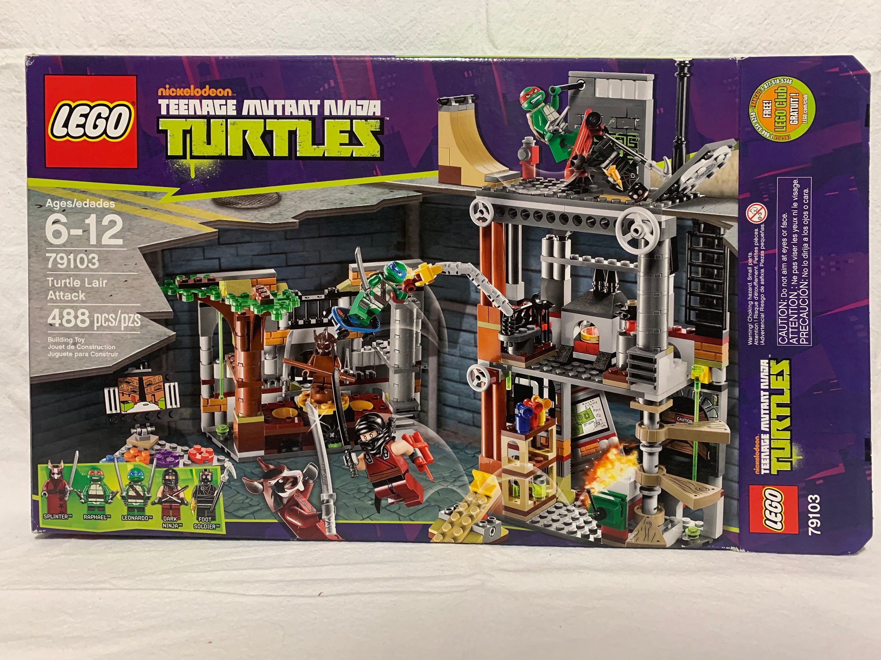 Lego Teenage Mutant Ninja Turtles Turtle Lair Attack 79103 Etsy