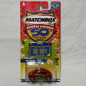 Matchbox Figurine (2001) Rosso 1962 Volkswagen Beetle Auto Giocattolo