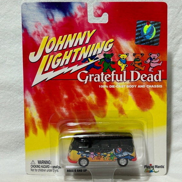 Johnny Lightning Grateful Dead 1965 Volkswagen Samba Bus 1:64 Scale Die-Cast Metal Body and Chassis VW Van, 2003 New in Box, Factory Sealed