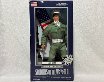 Soldiers of the World Color Guard Vietnam War 12" Posable Action Figure Doll, K Mart 98370, Vintage 1998, New in Box NRFB, Factory Sealed
